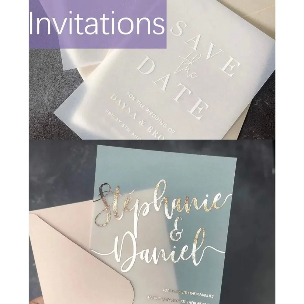 Dowsabel Translucent Vellum Paper 50 Sheets 8.5x11 100 GSM Heavyweight